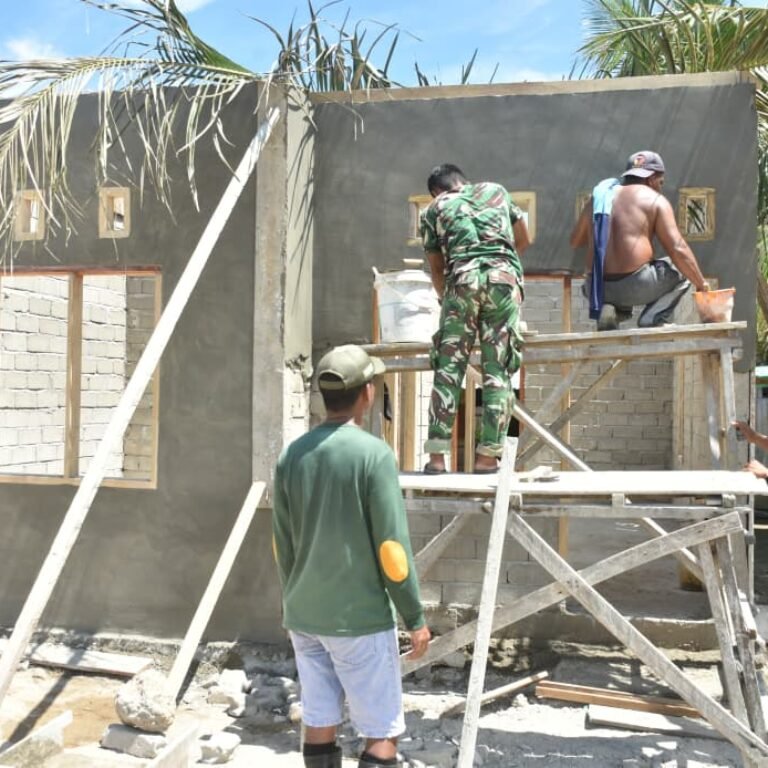 Satgas TMMD 128 Kodim 1316/Boalemo Fokus Selesaikan Rumah Layak Huni Warga Desa Hutamonu