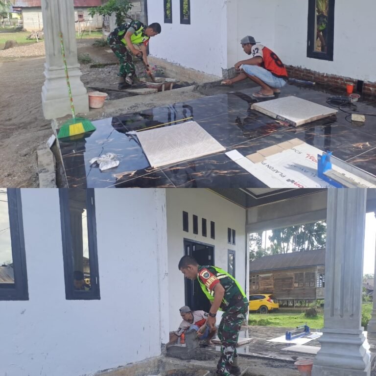 Babinsa Kodim 0105/Abar Pererat Kemanunggalan TNI-Rakyat Lewat Gotong Royong