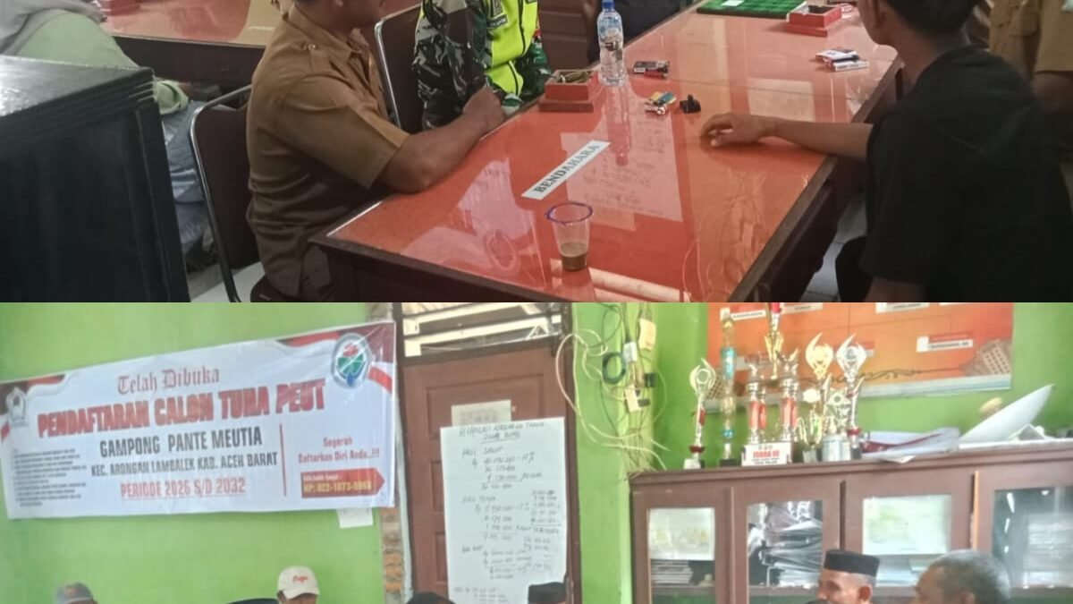 Babinsa Aceh Barat Ajak Aparatur Desa Jaga Kekompakan dan Kondusivitas Wilayah