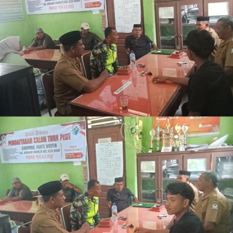 Babinsa Aceh Barat Ajak Aparatur Desa Jaga Kekompakan dan Kondusivitas Wilayah