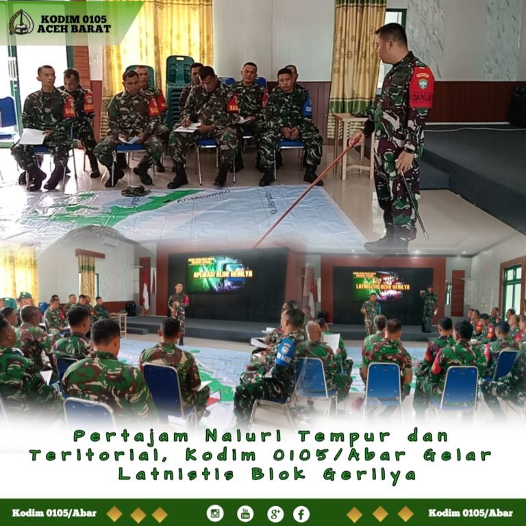Kodim 0105/Abar Fokus Tingkatkan Kesiapsiagaan dan Naluri Tempur Prajurit