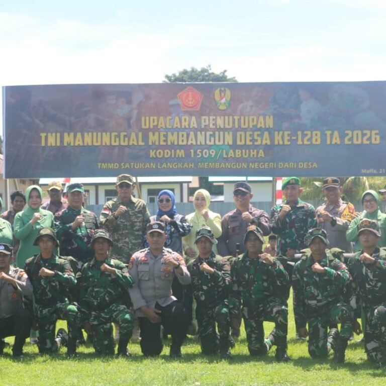 Penutupan TMMD ke-128 Halmahera Selatan, TNI Sukses Bangun Jalan, MCK, dan Rumah Warga
