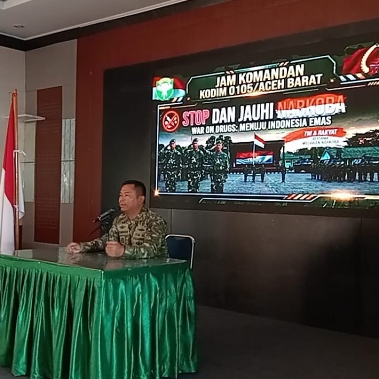 Kodim 0105/Abar Perkuat Komitmen Pemberantasan Narkoba melalui Jam Komandan
