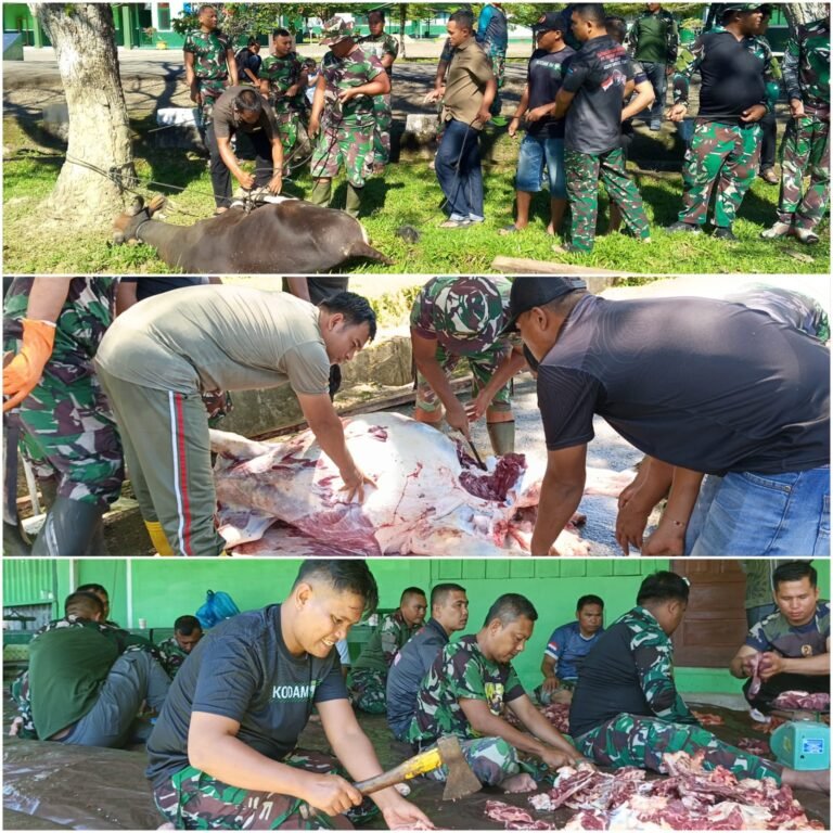 Kodim 0115/Simeulue Tebar Kepedulian Lewat Pembagian Daging Kurban untuk Masyarakat