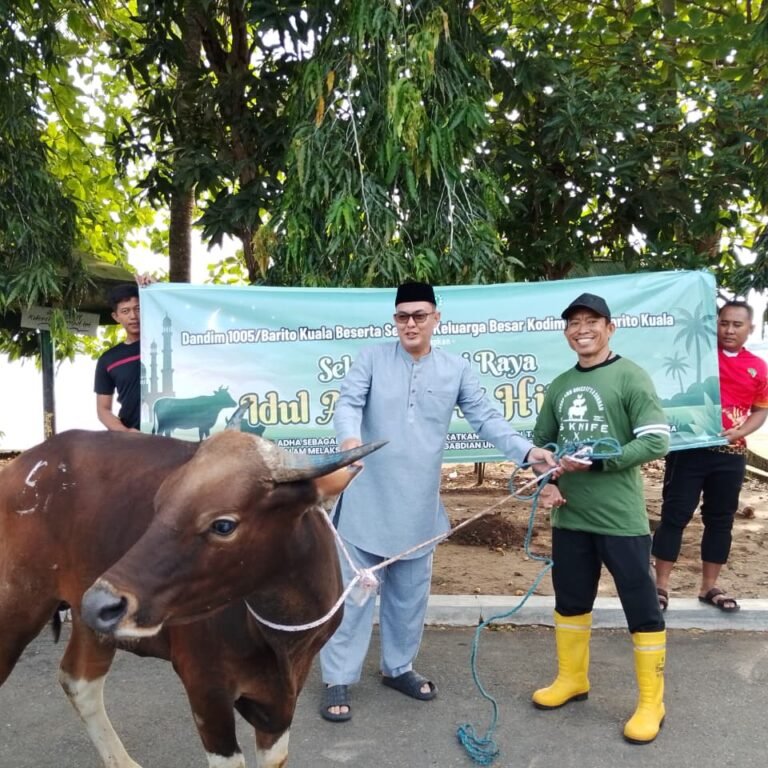 Peringati Idul Adha 1447 H, Kodim 1005/Batola Laksanakan Sholat Berjamaah dan Penyembelihan Hewan Kurban