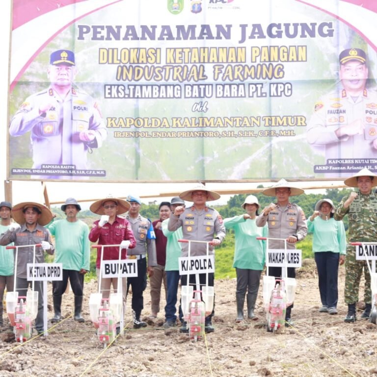 Sinergi TNI-Polri Dukung Ketahanan Pangan Melalui Penanaman Jagung di Kutai Timur
