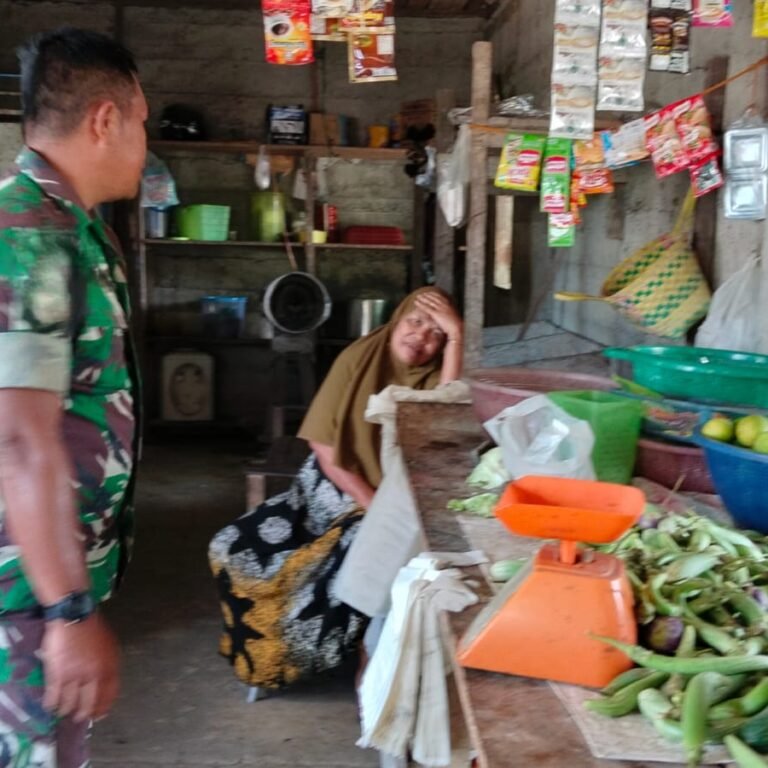 Babinsa Pasie Raya Pantau Harga Sembako, Ketersediaan Bahan Pokok di Pasar Tetap Terjaga