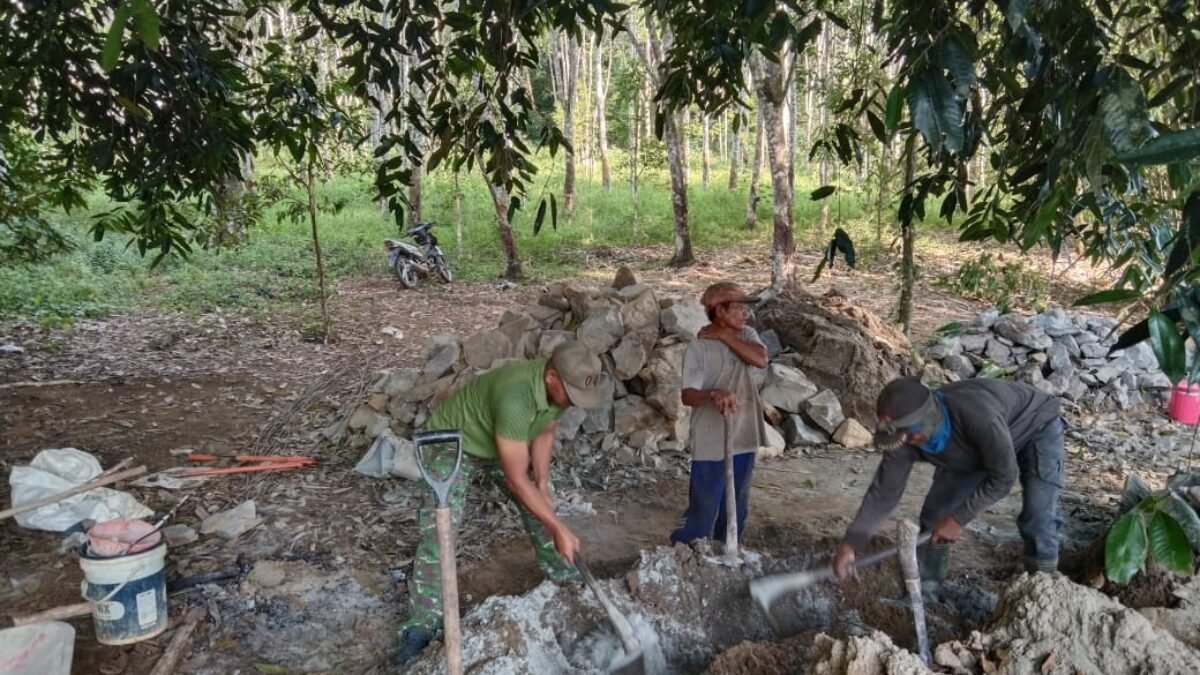 Lokasi Pembangunan Jembatan Garuda Tahap VI di Desa Matang Batas Hatungun Tapin