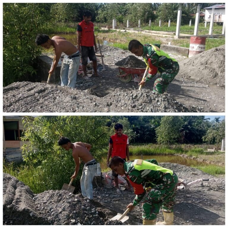 Babinsa Posramil 06/Bubon Ringankan Beban Warga Lewat Bantuan Pembangunan Rumah