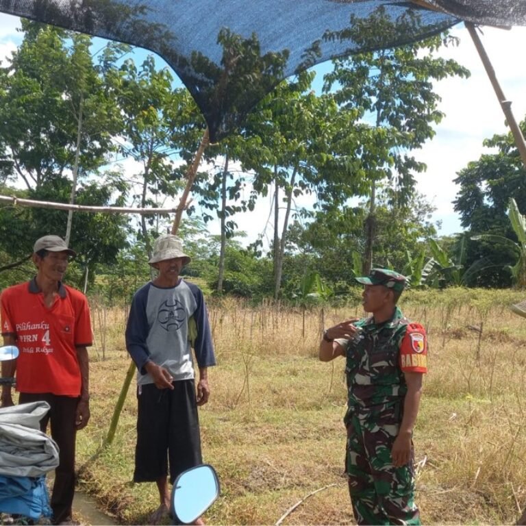 Babinsa Kaweron Dorong Gotong Royong Petani untuk Optimalkan Distribusi Air Pertanian