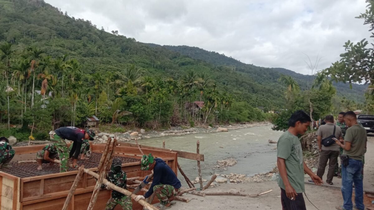 Jembatan Perintis Garuda Jadi Prioritas, Kasdim 0116/Nagan Raya Pastikan Pekerjaan Berjalan Optimal