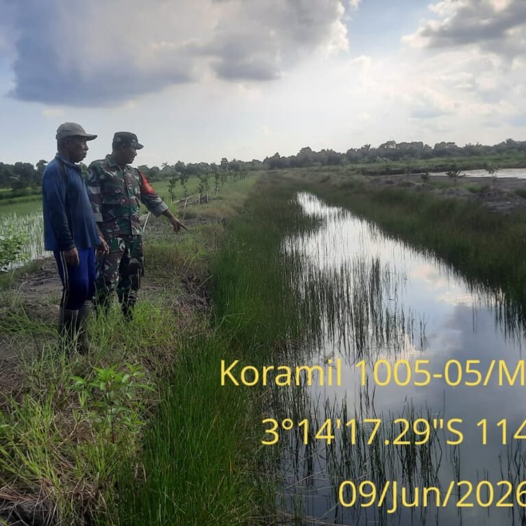 ‎‎Sertu Murhamani Turun Langsung Pantau Program Luas Tambah Tanam di Mandastana