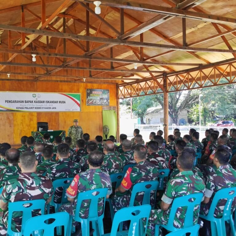 Kasdam Iskandar Muda Berikan Pengarahan di Kodim 0114/Aceh Jaya, Tekankan Disiplin, Loyalitas dan Profesionalisme Prajurit