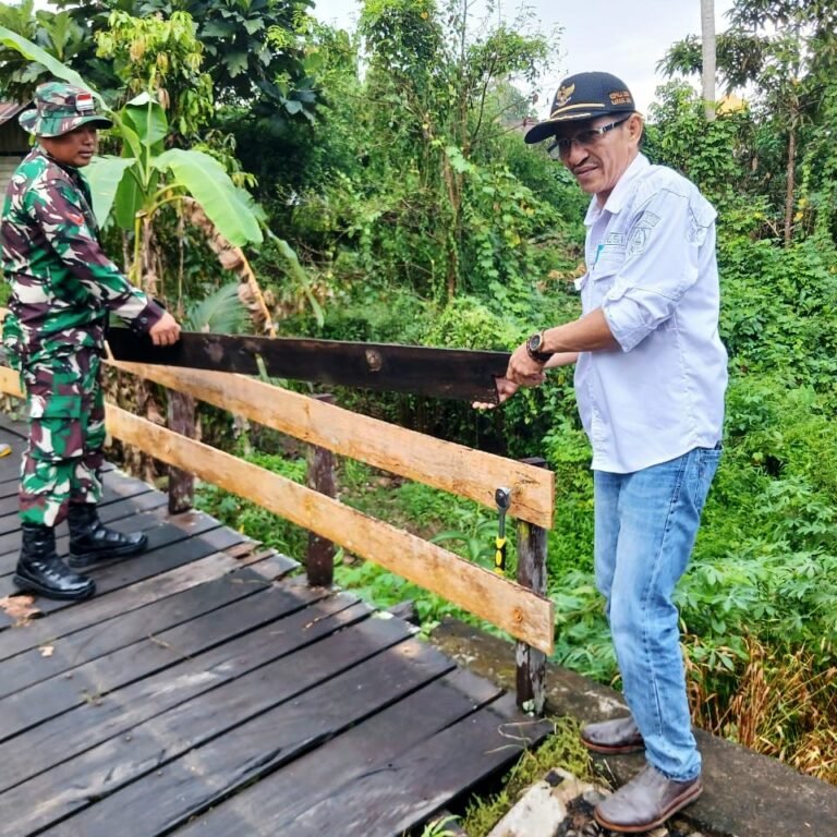 Respons Cepat Kodim 1003/HSS, Jembatan Penghubung Antar Desa Dibangun Lebih Kokoh
