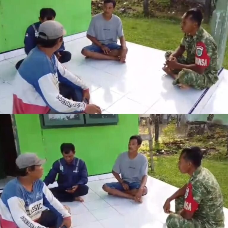 Dialog Bersama Warga, Babinsa Arongan Lambalek Petakan Kondisi Wilayah Desa Binaan
