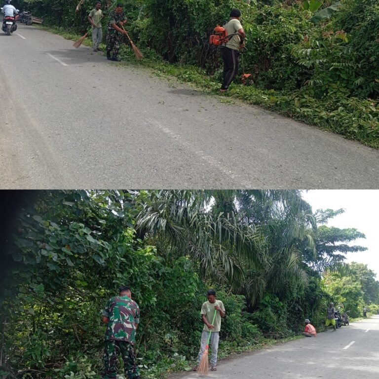 Lingkungan Bersih, Warga Sehat: Babinsa Meureubo Galakkan Aksi Peduli Kebersihan