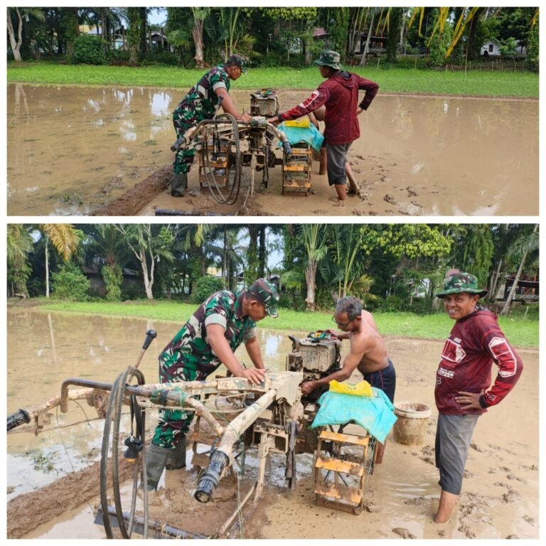 Ketahanan Pangan Jadi Prioritas, Babinsa Dampingi Petani Atasi Kendala Pengolahan Lahan