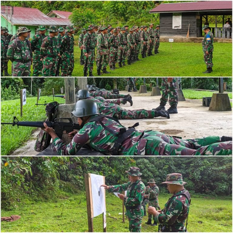 Latihan Menembak Kodim Simeulue Fokus Tingkatkan Akurasi, Konsentrasi, dan Kesiapan Tugas