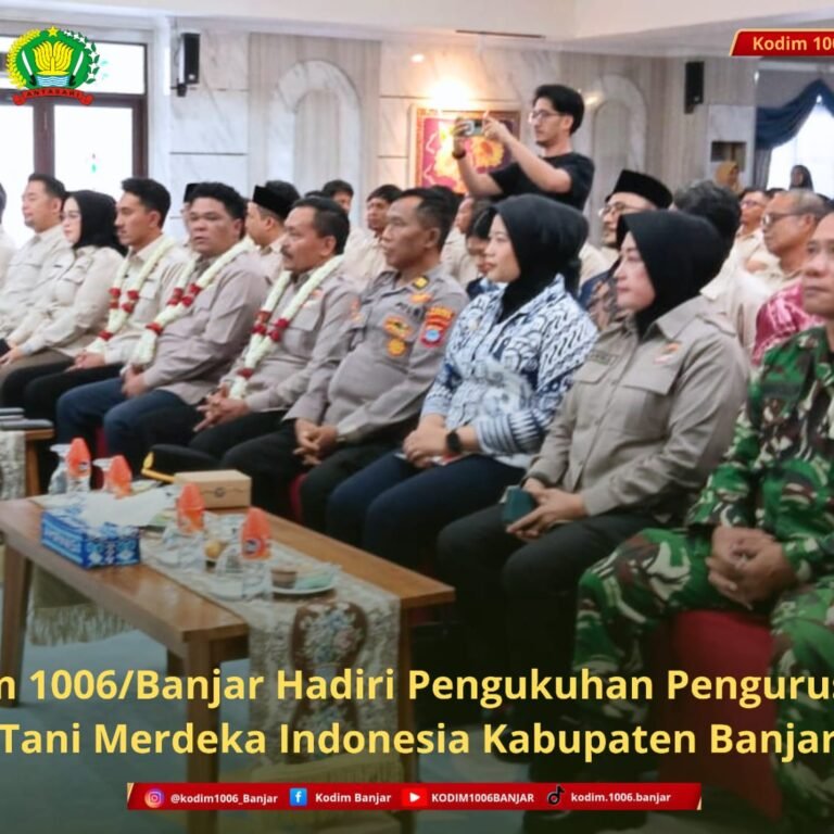 Kodim 1006/Banjar Hadiri Pengukuhan Pengurus DPD Tani Merdeka Indonesia Kabupaten Banjar
