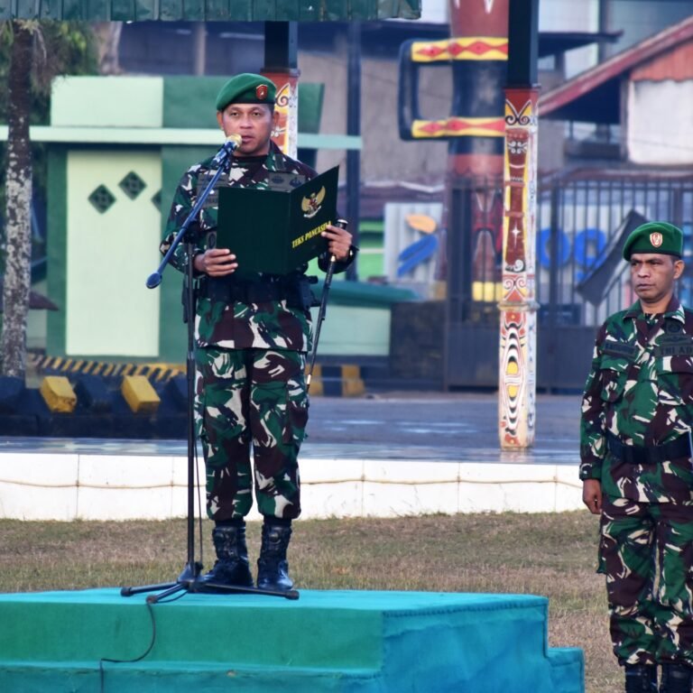 Kodim 1707/Merauke Gelar Upacara Bendera, Tanamkan Nilai Kebangsaan dan Jiwa Patriotisme