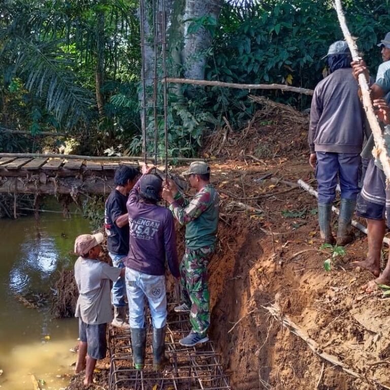 Program Jembatan Garuda Berlanjut, Tahap V dan VI Dibangun Serentak oleh Kodim 1010/Tapin di Hatungun
