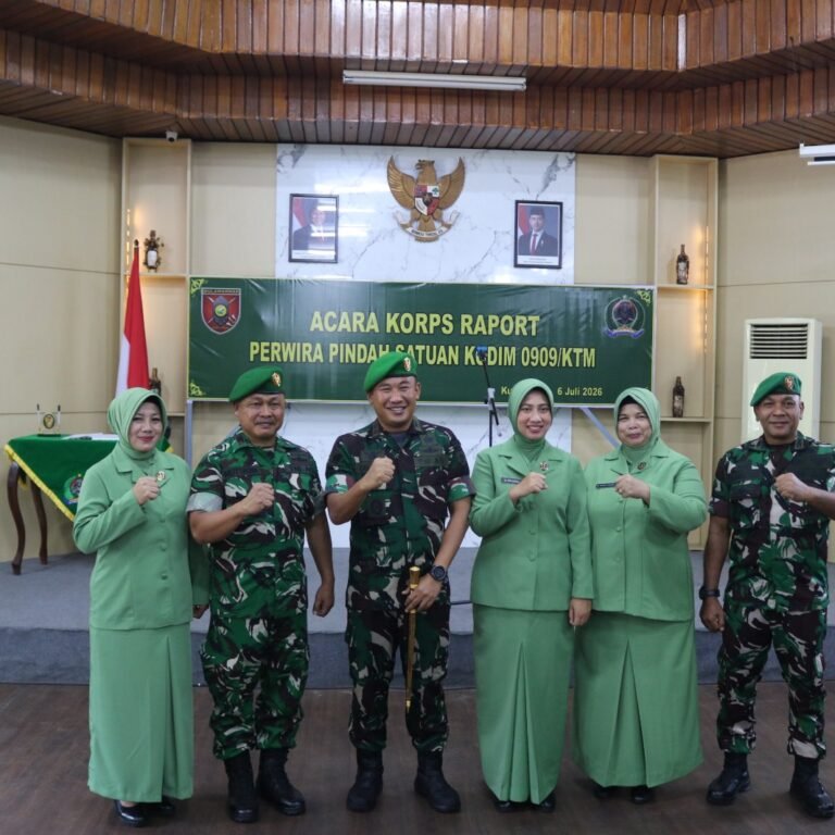 Tradisi Pelepasan Perwira Kodim 0909/Kutai Timur Berlangsung Hangat dan Penuh Kekeluargaan