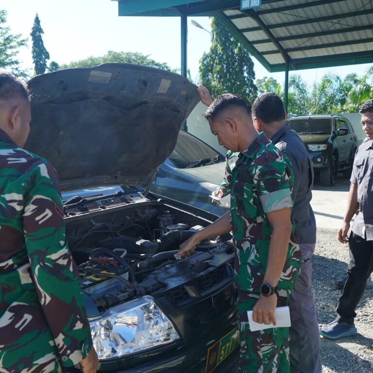 Korem 012/TU Periksa Kendaraan Dinas dan Kelengkapan Administrasi Prajurit