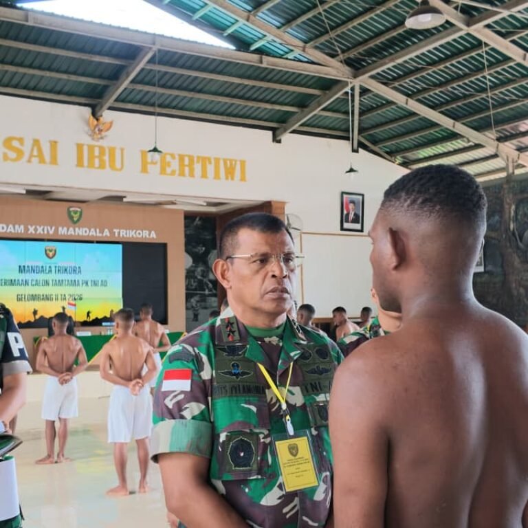 Pangdam XXIV/MT Pastikan Penerimaan Secata PK TNI AD Berjalan Akuntabel dan Profesional