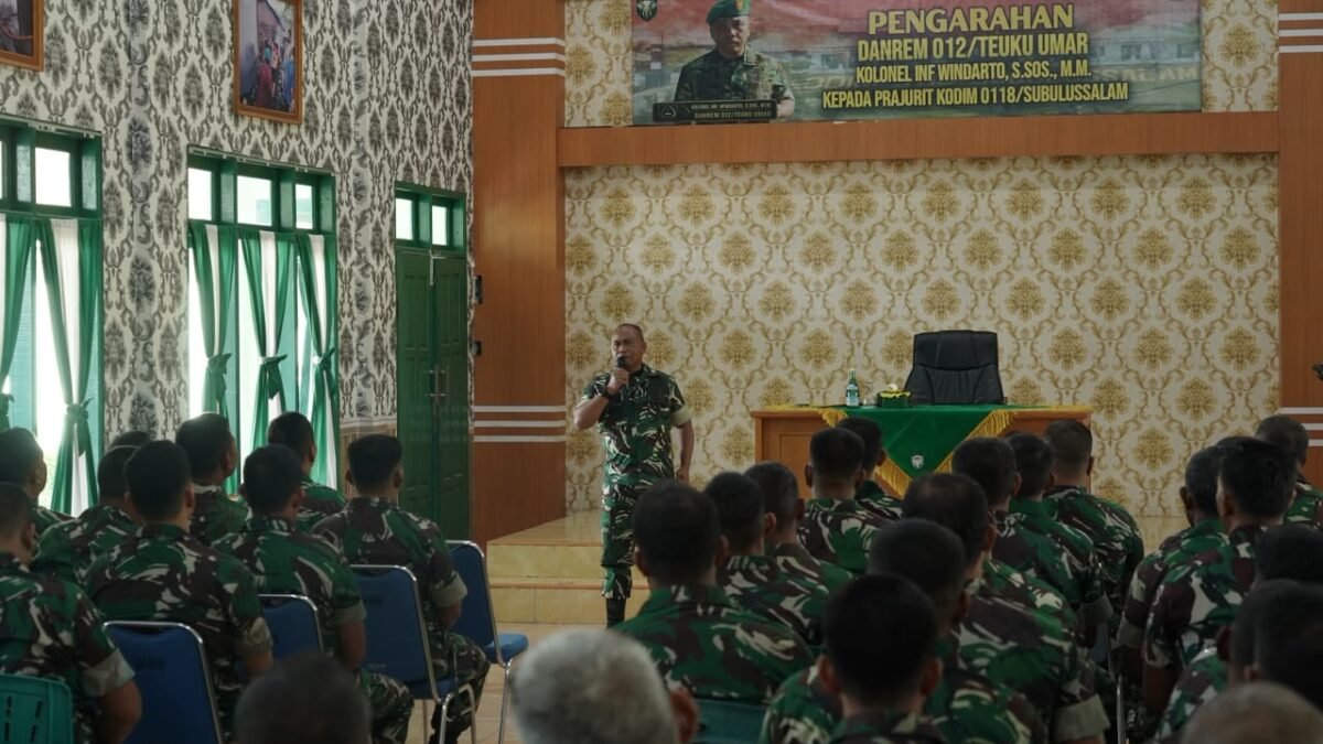 Danrem 012/TU Tekankan Implementasi Sapta Marga dan Sumpah Prajurit dalam Tugas