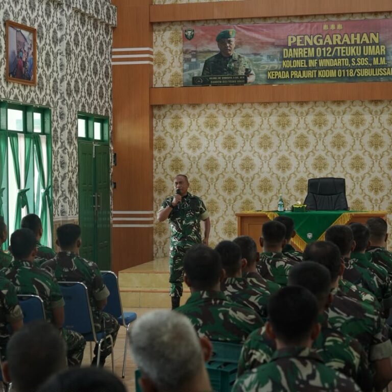 Danrem 012/TU Tekankan Implementasi Sapta Marga dan Sumpah Prajurit dalam Tugas