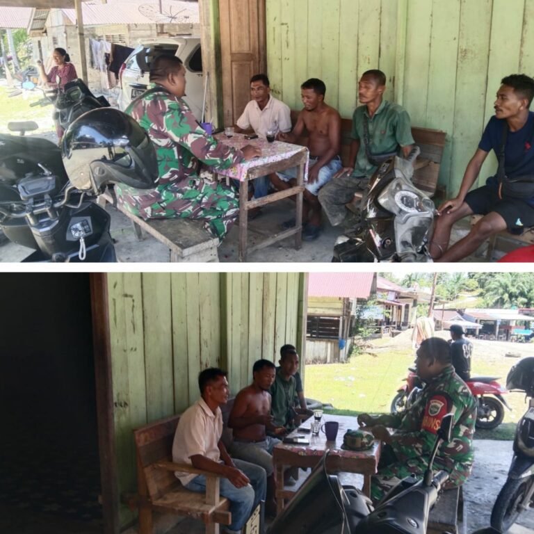 Ngopi Bersama Warga, Babinsa Sungai Mas Perkuat Silaturahmi dan Komunikasi Sosial