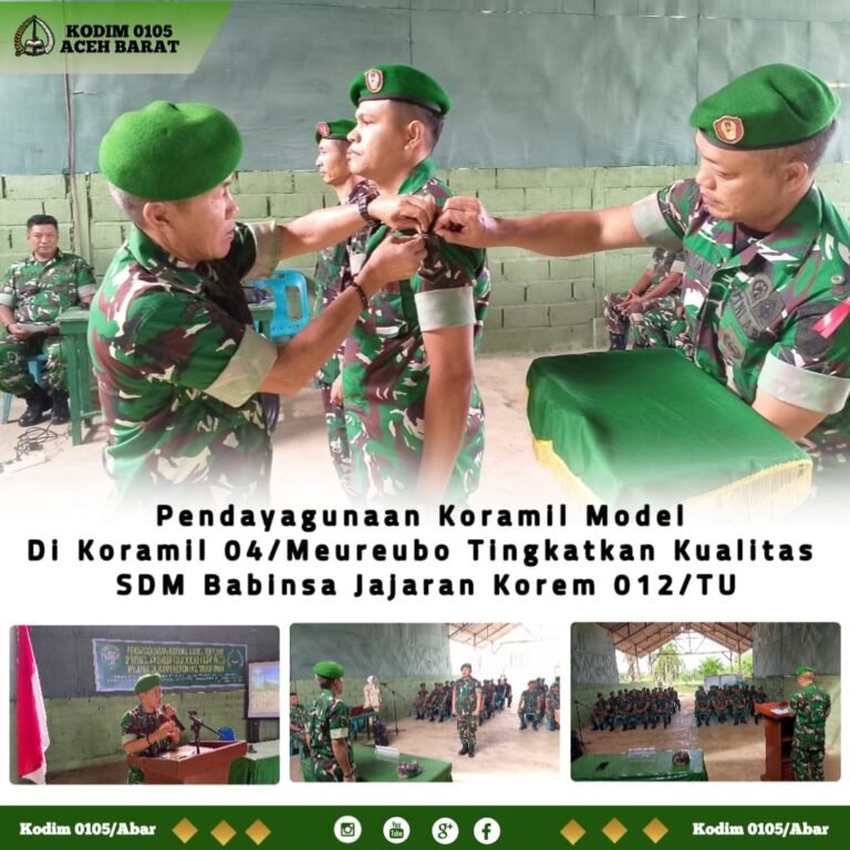 Babinsa Jajaran Korem 012/TU Didorong Jadi Prajurit Adaptif Lewat Program Koramil Model
