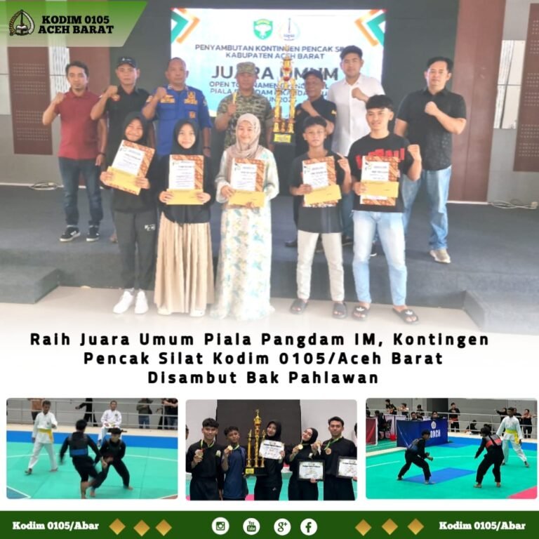 Prestasi Gemilang, IPSI Kodim 0105/Abar Harumkan Aceh Barat di Piala Pangdam IM