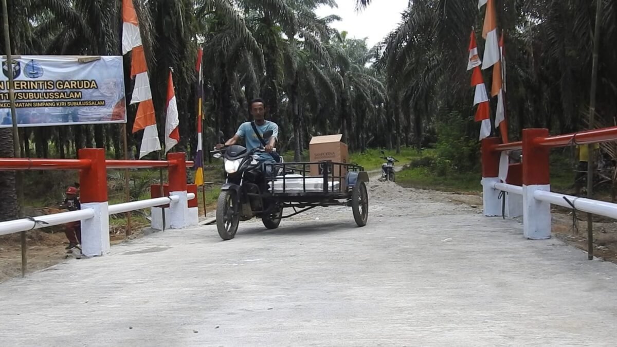 Pembangunan Jembatan Perintis Garuda Selesai, Mobilitas Warga Simpang Kiri Kian Lancar