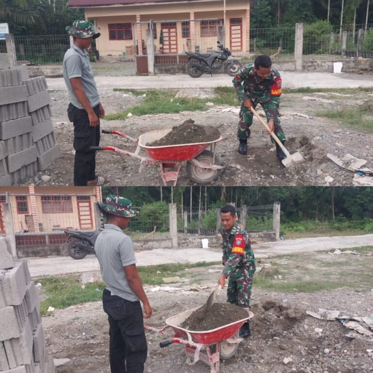 Kehadiran Babinsa di Tengah Warga Perkuat Budaya Gotong Royong di Pante Ceureumen