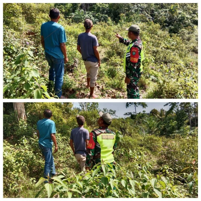 Masuki Musim Kemarau, Babinsa Ingatkan Warga Tidak Membakar Lahan Sembarangan