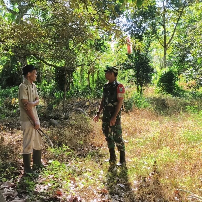Hadapi Cuaca Panas, Babinsa Kodim 0114/Aceh Jaya Gencarkan Patroli Pencegahan Karhutla