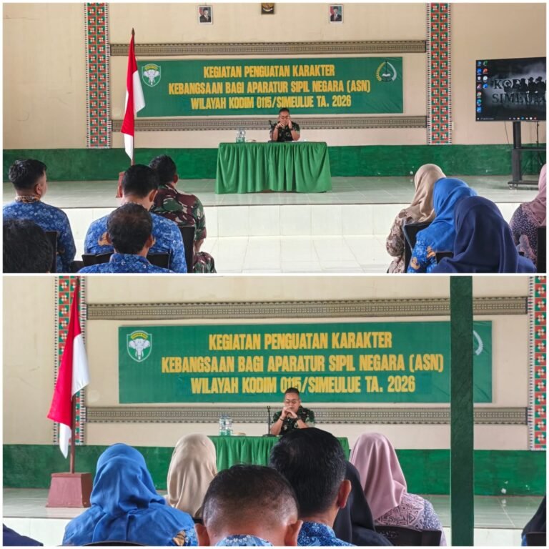Dandim 0115/Simeulue Tekankan Integritas dan Disiplin ASN dalam Penguatan Karakter Kebangsaan