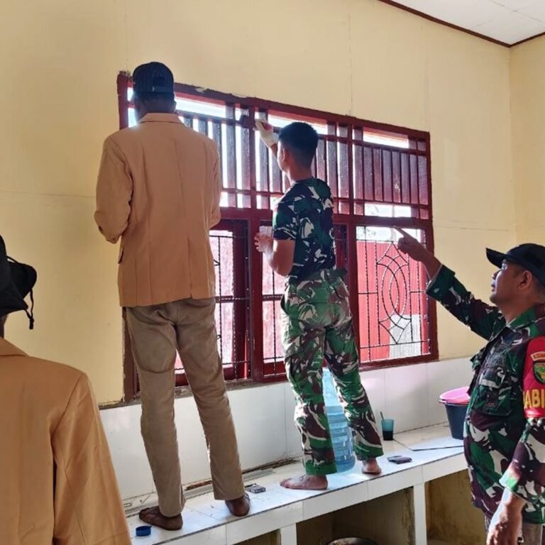 Kodim 1707/Merauke Kebut Finishing Rehabilitasi SMP Negeri Urumb Demi Pendidikan Berkualitas