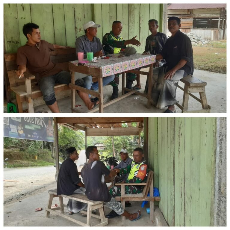 Babinsa Sungai Mas Ajak Warga Perkuat Gotong Royong dan Jaga Kondusivitas Desa