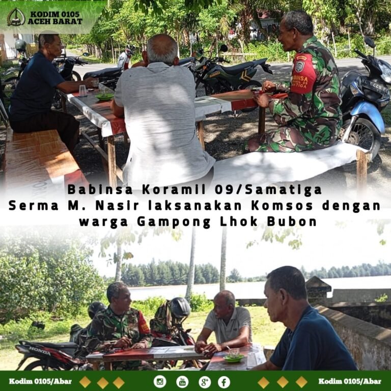 Dengarkan Aspirasi Warga, Babinsa Kodim 0105/Aceh Barat Rutin Turun ke Desa
