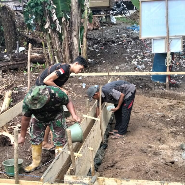 Pembangunan RTLH TMMD Ke-129 Kodim 0114/Aceh Jaya Masuki Tahap Pondasi, Hunian Layak Mulai Terwujud