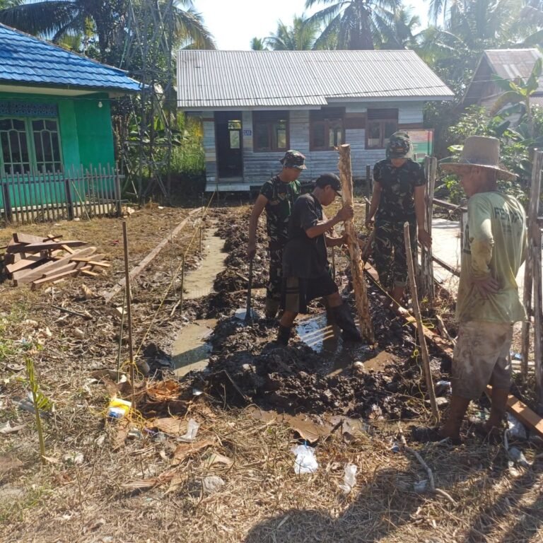 Desa Tamban Bangun Jadi Lokasi Rehabilitasi TPA dan Titian dalam Program TMMD Ke-129 di Barito Kuala