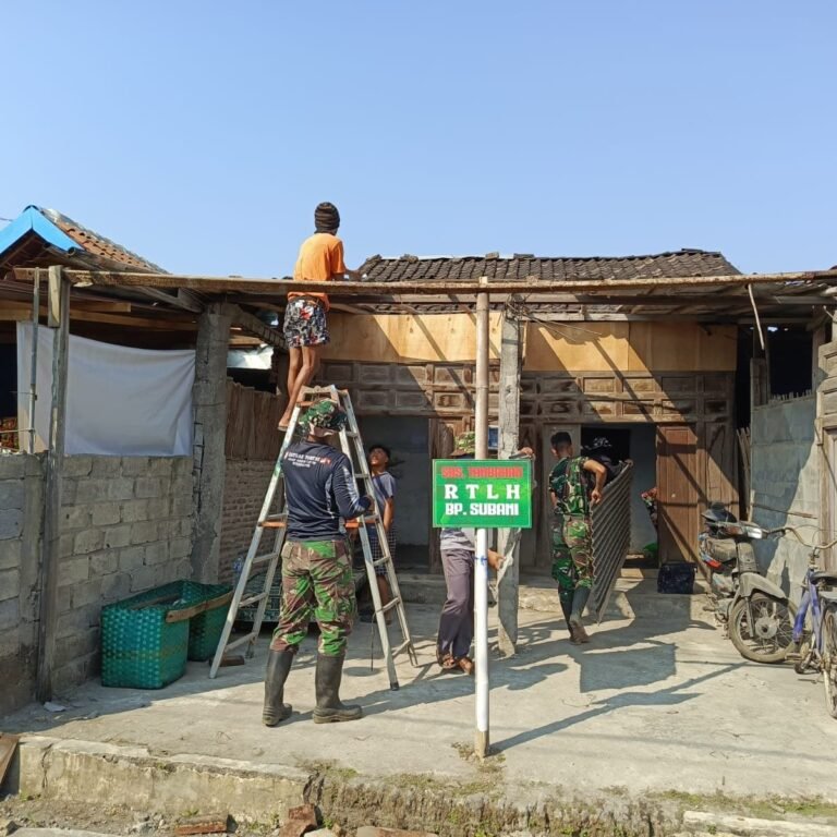 Pekerjaan Rehab RTLH TMMD Reguler Ke-129 di Dukuh Sudimoro Desa Parangjoro Dikebut