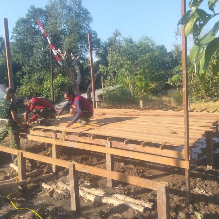 Desa Tamban Bangun Jadi Lokasi Pembangunan Pos Kamling TMMD Ke-129
