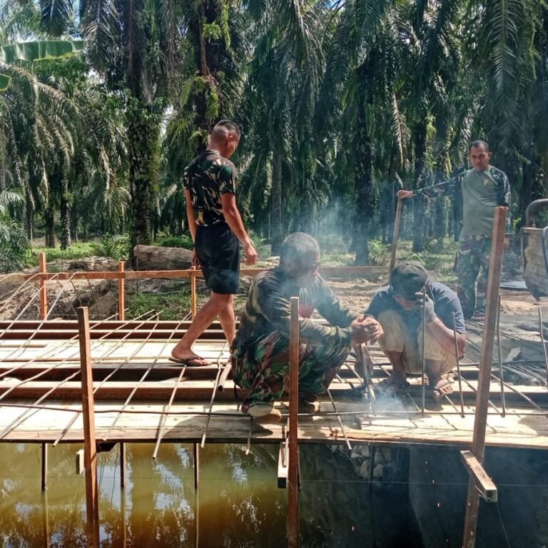 Jembatan Perintis Garuda di Simpang Kiri Masuki Tahap Perakitan Tulangan