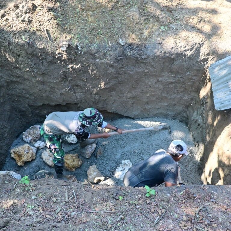 Pengerjaan Jembatan Gantung di Desa Tadangpalie: Pengecoran Angkur Dilanjutkan