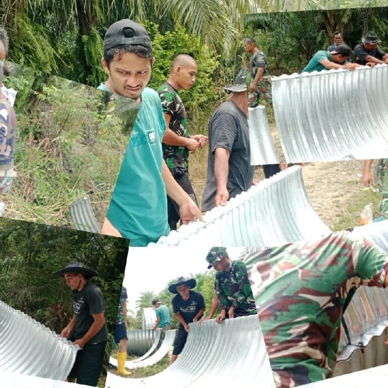 Perakitan Jembatan Aramco di Rundeng Didorong Kodim 0118/Subulussalam bersama Masyarakat