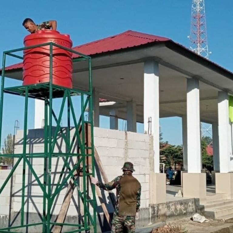 Kelurahan Maroanging Dapat Kedudukan Tangki Air dari Satgas TMMD Ke-129 Kodim 1407/Bone