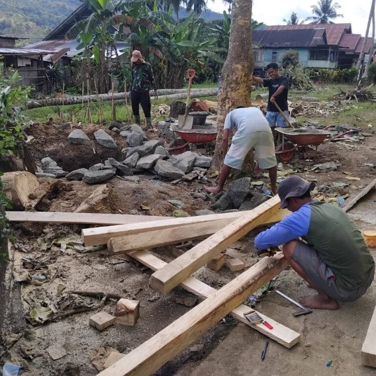 Desa Langi, Kecamatan Bontocani Jadi Lokasi Pembangunan Pondasi Jambanisasi Satgas TMMD